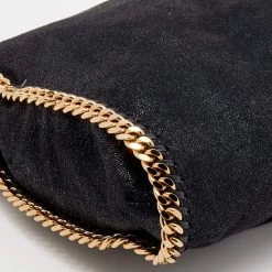 Stella McCartney Black Faux Leather Small Falabella Tote For Women -Stella McCartney Sales luxury women stella mccartney used handbags p653213 004