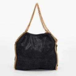 Stella McCartney Black Faux Leather Small Falabella Tote For Women -Stella McCartney Sales luxury women stella mccartney used handbags p653213 010