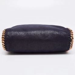 Stella McCartney Navy Blue Faux Leather Mini Falabella Tote For Women -Stella McCartney Sales luxury women stella mccartney used handbags p654764 008