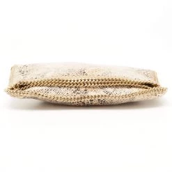 Stella McCartney Beige Faux Python Effect Leather Falabella Slim Clutch For Women -Stella McCartney Sales luxury women stella mccartney used handbags p657578 009