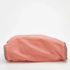Stella McCartney Coral Orange Faux Suede Large Falabella Tote For Women -Stella McCartney Sales luxury women stella mccartney used handbags p657777 002