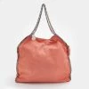 Stella McCartney Coral Orange Faux Suede Large Falabella Tote For Women -Stella McCartney Sales luxury women stella mccartney used handbags p657777 005