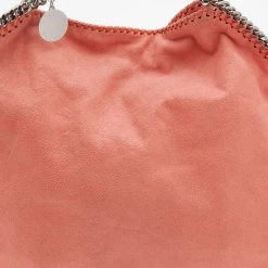 Stella McCartney Coral Orange Faux Suede Large Falabella Tote For Women -Stella McCartney Sales luxury women stella mccartney used handbags p657777 006