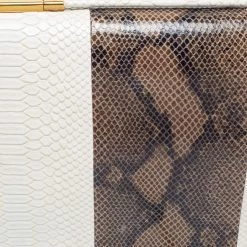 Stella McCartney White/Green Faux Snakeskin Effect Leather Flo Shoulder Bag For Women -Stella McCartney Sales luxury women stella mccartney used handbags p660847 006