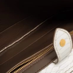 Stella McCartney White/Green Faux Snakeskin Effect Leather Flo Shoulder Bag For Women -Stella McCartney Sales luxury women stella mccartney used handbags p660847 013