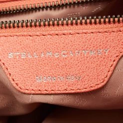 Stella McCartney Carrot Orange Faux Suede Small Falabella Tote For Women -Stella McCartney Sales luxury women stella mccartney used handbags p666231 006