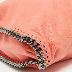 Stella McCartney Carrot Orange Faux Suede Small Falabella Tote For Women -Stella McCartney Sales luxury women stella mccartney used handbags p666231 009