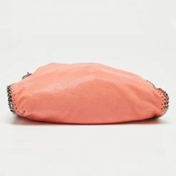 Stella McCartney Carrot Orange Faux Suede Small Falabella Tote For Women -Stella McCartney Sales luxury women stella mccartney used handbags p666231 010