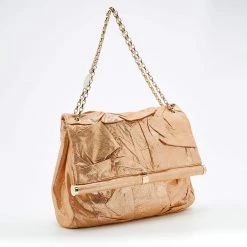 Stella McCartney Metallic Gold Faux Leather Flap Shoulder Bag For Women 15 Stella McCartney Metallic Gold Faux Leather Flap Shoulder Bag For Women -Stella McCartney Sales luxury women stella mccartney used handbags p669193 003