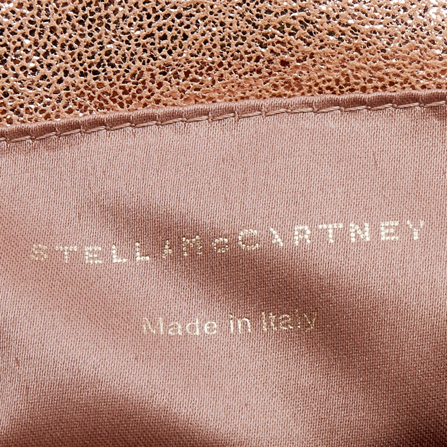 Stella McCartney Metallic Gold Faux Leather Flap Shoulder Bag For Women 10 Stella McCartney Metallic Gold Faux Leather Flap Shoulder Bag For Women - Image 8