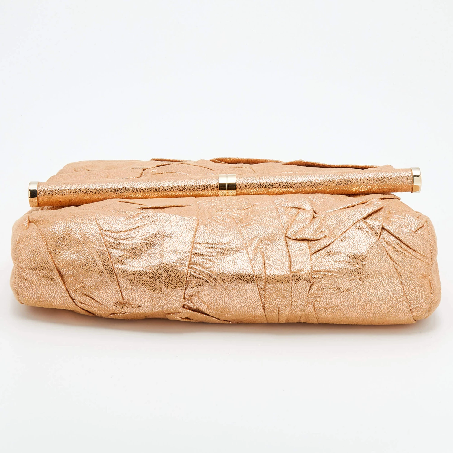 Stella McCartney Metallic Gold Faux Leather Flap Shoulder Bag For Women 8 Stella McCartney Metallic Gold Faux Leather Flap Shoulder Bag For Women - Image 6