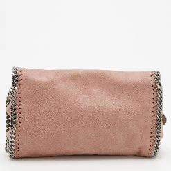 Stella McCartney Pale Pink Faux Leather Falabella Flap Shoulder Bag For Women -Stella McCartney Sales luxury women stella mccartney used handbags p669835 001
