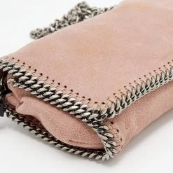 Stella McCartney Pale Pink Faux Leather Falabella Flap Shoulder Bag For Women -Stella McCartney Sales luxury women stella mccartney used handbags p669835 008