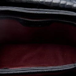 Stella McCartney Black Croc Embossed Faux Leather Medium Falabella Star Box Bag For Women -Stella McCartney Sales luxury women stella mccartney used handbags p670742 002