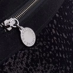 Stella Mccartney Black Falabella Sequin Fold-Over Clutch For Women -Stella McCartney Sales luxury women stella mccartney used handbags p670749 009