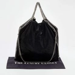 Stella McCartney Black Faux Suede Small Falabella Tote For Women -Stella McCartney Sales luxury women stella mccartney used handbags p670751 005