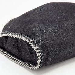 Stella McCartney Black Faux Suede Small Falabella Tote For Women -Stella McCartney Sales luxury women stella mccartney used handbags p670751 008