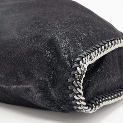 Stella McCartney Black Faux Suede Small Falabella Tote For Women -Stella McCartney Sales luxury women stella mccartney used handbags p670751 009