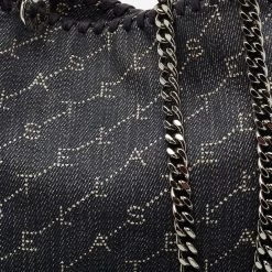 Stella McCartney Blue Monogram Denim Falabella Mini Tote For Women -Stella McCartney Sales luxury women stella mccartney used handbags p672132 001