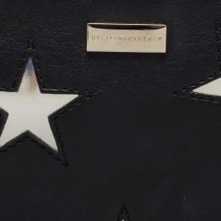 Stella McCartney Black/Silver Faux Leather Cavendish Stars Clutch For Women -Stella McCartney Sales luxury women stella mccartney used handbags p673271 009