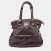 Stella McCartney Purple Faux Suede And Patent Leather Tote For Women 1 Stella McCartney Purple Faux Suede And Patent Leather Tote For Women -Stella McCartney Sales luxury women stella mccartney used handbags p673422 001