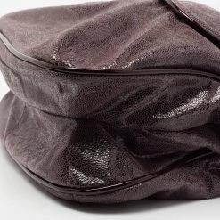 Stella McCartney Purple Faux Suede And Patent Leather Tote For Women -Stella McCartney Sales luxury women stella mccartney used handbags p673422 005