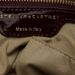 Stella McCartney Purple Faux Suede And Patent Leather Tote For Women -Stella McCartney Sales luxury women stella mccartney used handbags p673422 010