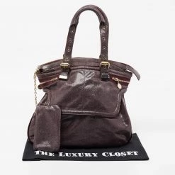 Stella McCartney Purple Faux Suede And Patent Leather Tote For Women -Stella McCartney Sales luxury women stella mccartney used handbags p673422 013