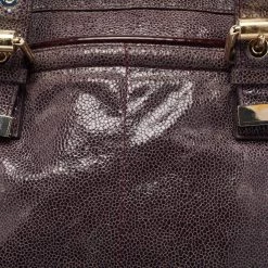 Stella McCartney Purple Faux Suede And Patent Leather Tote For Women -Stella McCartney Sales luxury women stella mccartney used handbags p673422 014