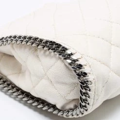 Stella McCartney White Faux Suede Mini Falabella Tote For Women -Stella McCartney Sales luxury women stella mccartney used handbags p673746 003