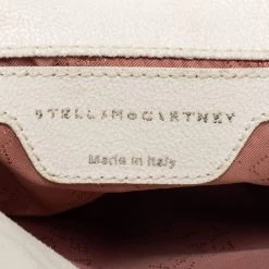 Stella McCartney White Faux Suede Mini Falabella Tote For Women -Stella McCartney Sales luxury women stella mccartney used handbags p673746 009