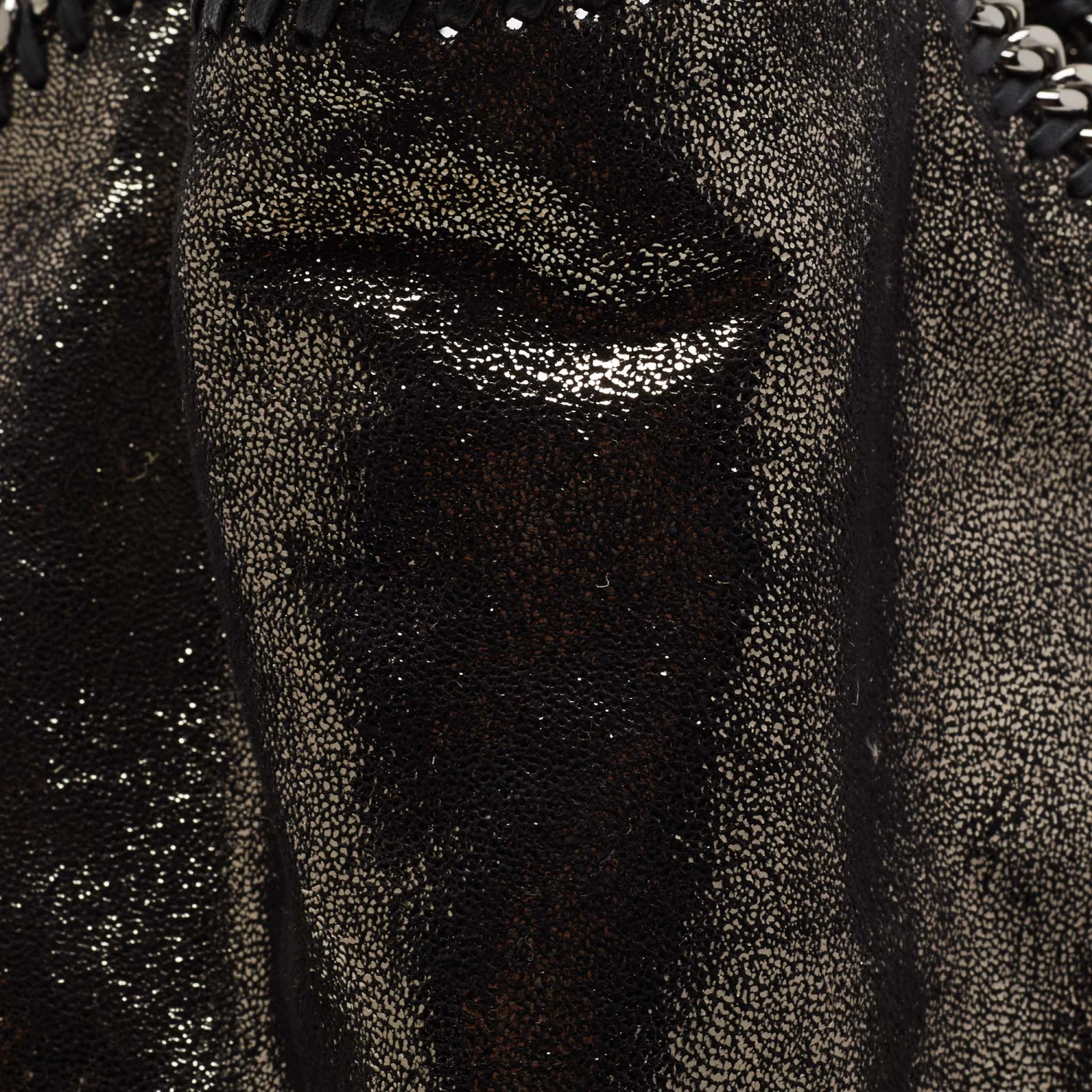 Stella McCartney Black/Silver Faux Suede Large Falabella Tote For Women 7 Stella McCartney Black/Silver Faux Suede Large Falabella Tote For Women - Image 5