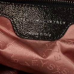 Stella McCartney Black/Silver Faux Suede Large Falabella Tote For Women 20 Stella McCartney Black/Silver Faux Suede Large Falabella Tote For Women -Stella McCartney Sales luxury women stella mccartney used handbags p674808 008