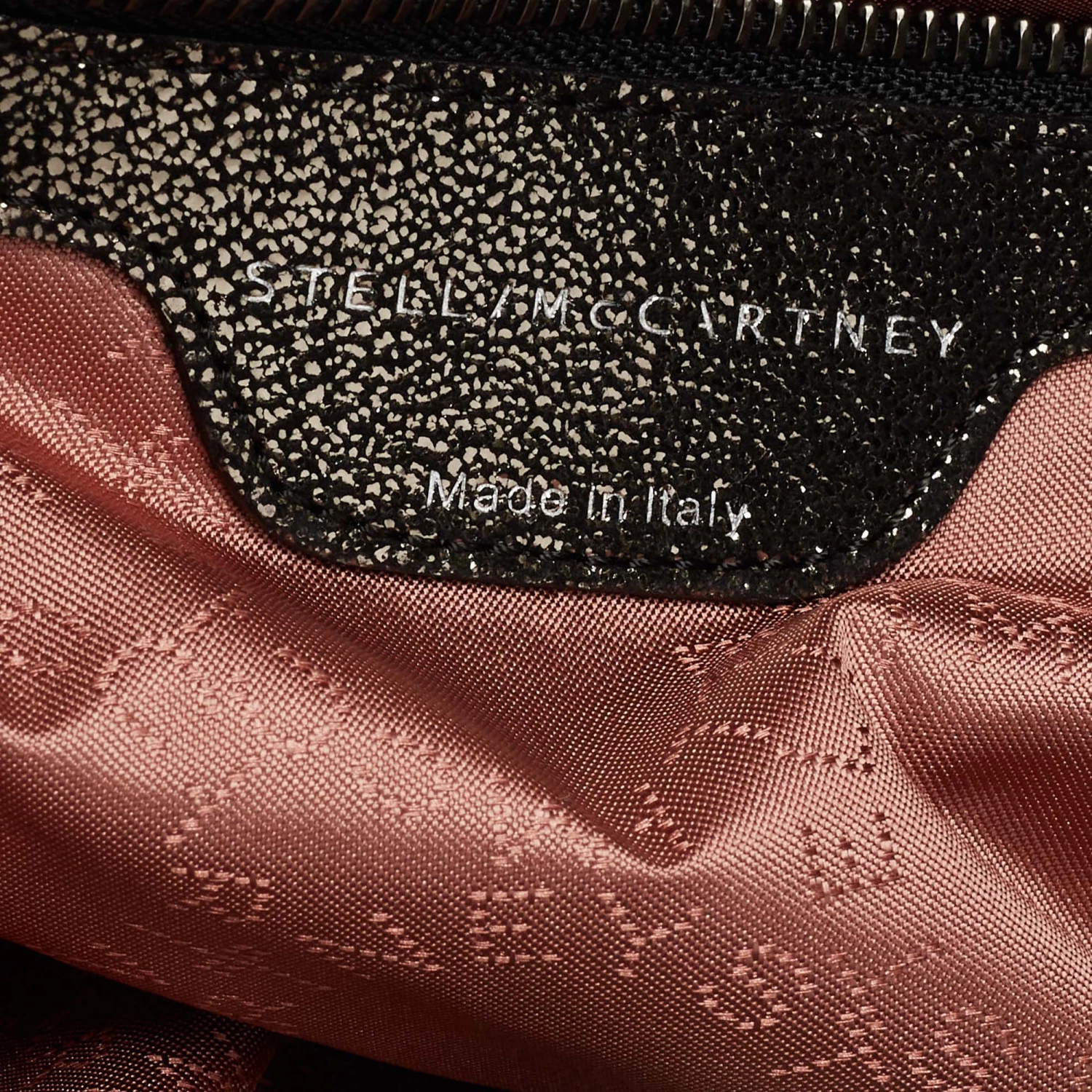 Stella McCartney Black/Silver Faux Suede Large Falabella Tote For Women 10 Stella McCartney Black/Silver Faux Suede Large Falabella Tote For Women - Image 8