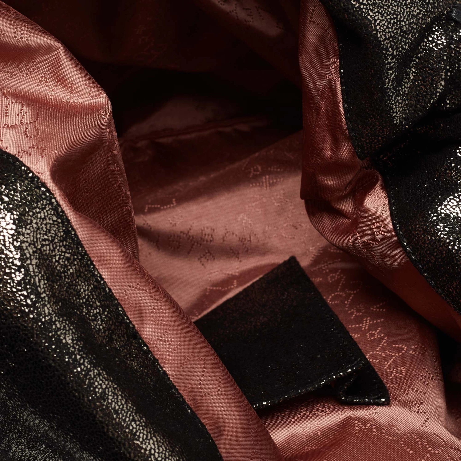 Stella McCartney Black/Silver Faux Suede Large Falabella Tote For Women 9 Stella McCartney Black/Silver Faux Suede Large Falabella Tote For Women - Image 7