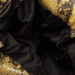 Stella McCartney Yellow/Black Faux Python Coated Suede Small Falabella Tote For Women -Stella McCartney Sales luxury women stella mccartney used handbags p676770 012