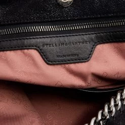 Stella McCartney Black Faux Leather Falabella East West Shopper Tote For Women -Stella McCartney Sales luxury women stella mccartney used handbags p677057 010