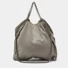 Stella McCartney Grey Faux Suede Small Falabella Tote For Women -Stella McCartney Sales luxury women stella mccartney used handbags p679510 007