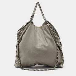 Stella McCartney Grey Faux Suede Small Falabella Tote For Women