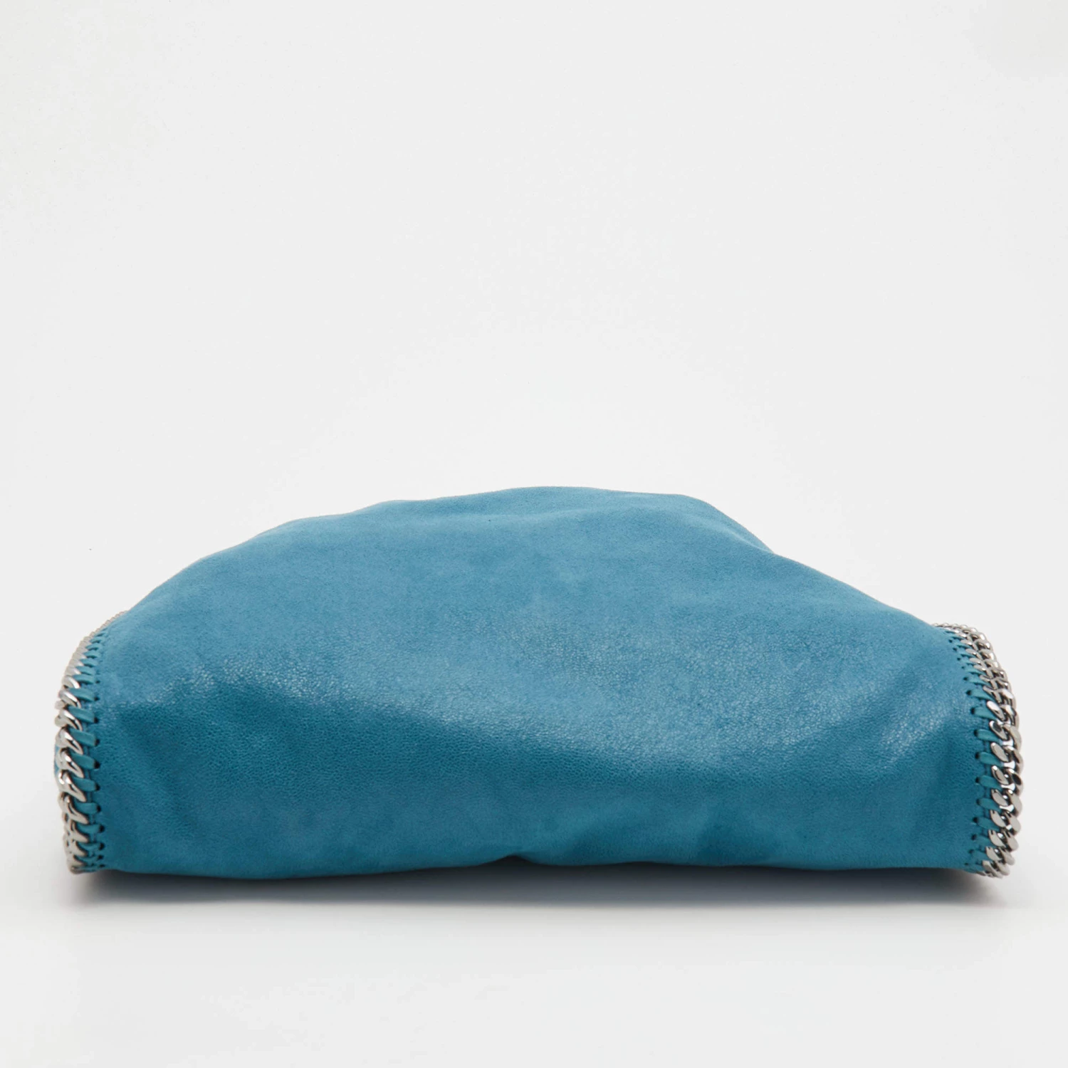 Stella McCartney Blue Faux Leather Small Falabella Chain Tote For Women 8 Stella McCartney Blue Faux Leather Small Falabella Chain Tote For Women - Image 6