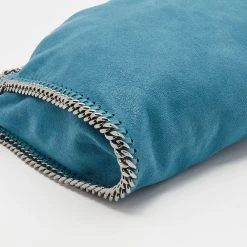 Stella McCartney Blue Faux Leather Small Falabella Chain Tote For Women 25 Stella McCartney Blue Faux Leather Small Falabella Chain Tote For Women -Stella McCartney Sales luxury women stella mccartney used handbags p680812 002