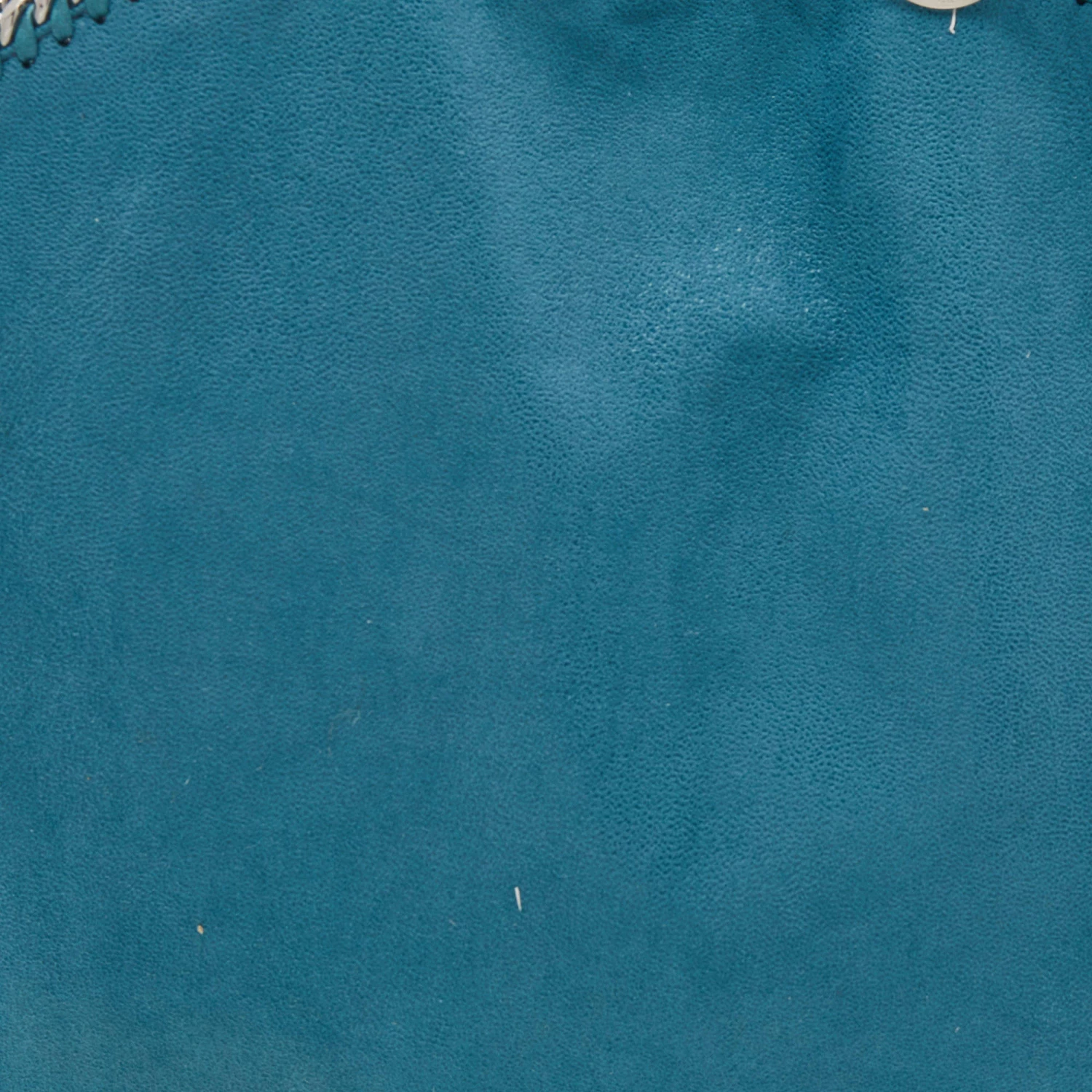 Stella McCartney Blue Faux Leather Small Falabella Chain Tote For Women 7 Stella McCartney Blue Faux Leather Small Falabella Chain Tote For Women - Image 5