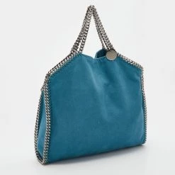 Stella McCartney Blue Faux Leather Small Falabella Chain Tote For Women 16 Stella McCartney Blue Faux Leather Small Falabella Chain Tote For Women -Stella McCartney Sales luxury women stella mccartney used handbags p680812 006