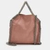 Stella McCartney Dusty Pink Faux Leather Tiny Falabella Tote For Women -Stella McCartney Sales luxury women stella mccartney used handbags p681953 005