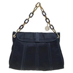 Stella McCartney Black Fabric Flap Shoulder Bag For Women