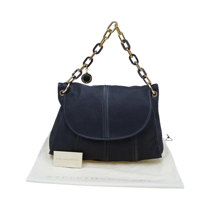 Stella McCartney Black Fabric Flap Shoulder Bag For Women 9 Stella McCartney Black Fabric Flap Shoulder Bag For Women - Image 7