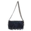 Stella McCartney Metallic Blue Faux Leather Falabella Crossbody Bag For Women
