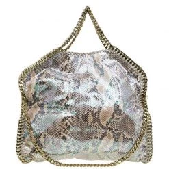 Stella McCartney Metallic Python Faux Leather Small Falabella Tote For Women