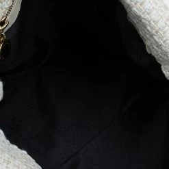 Stella McCartney Beige Woven Glitter Fabric Small Falabella Tote For Women 16 Stella McCartney Beige Woven Glitter Fabric Small Falabella Tote For Women -Stella McCartney Sales luxury women stella mccartney used handbags p79443 006