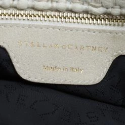 Stella McCartney Beige Woven Glitter Fabric Small Falabella Tote For Women 18 Stella McCartney Beige Woven Glitter Fabric Small Falabella Tote For Women -Stella McCartney Sales luxury women stella mccartney used handbags p79443 008
